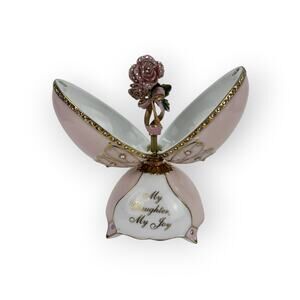 Precious Jewel - Treasured Daughter Musical Porcelain Egg - 2004 Andlegh Elliott